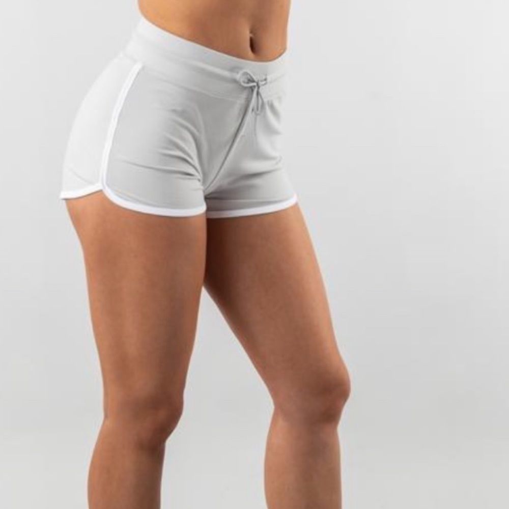 Alphalete Curve Shorts in Light Grey